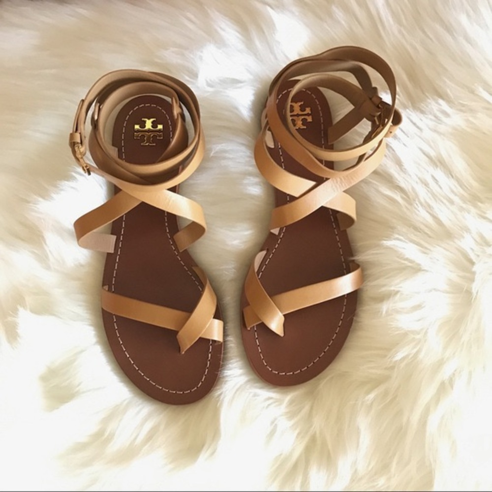 SOLD 🚫Ⓜ️ Tory Burch Sandals Metallic Gold